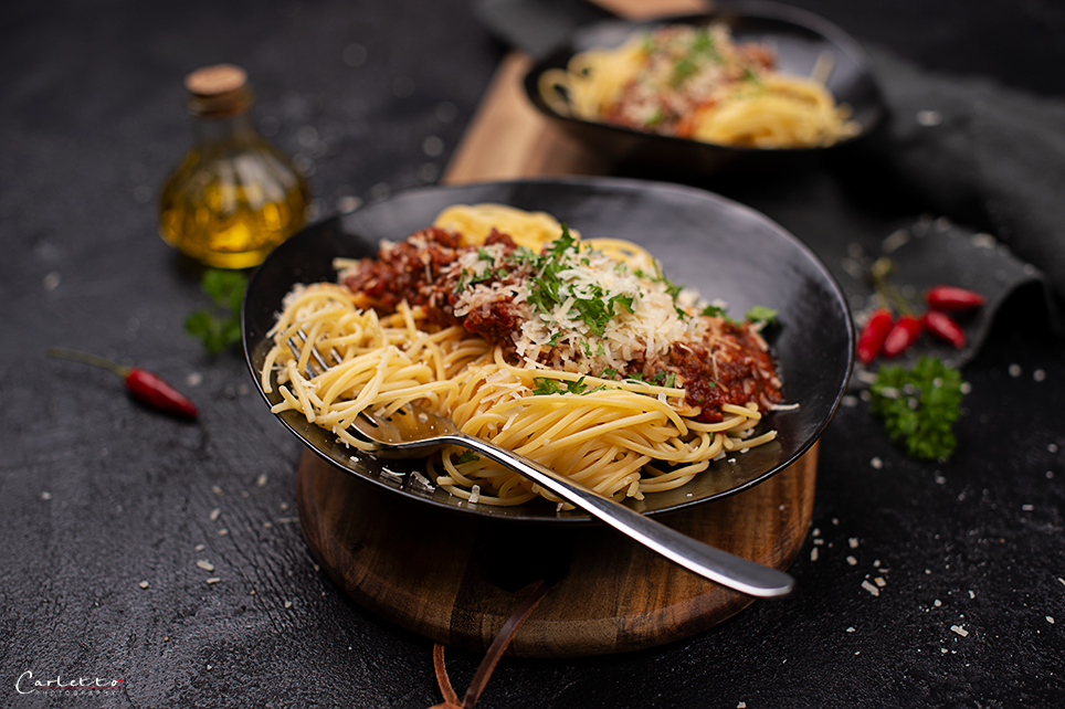 Spaghetti mit Blitz Bolognese